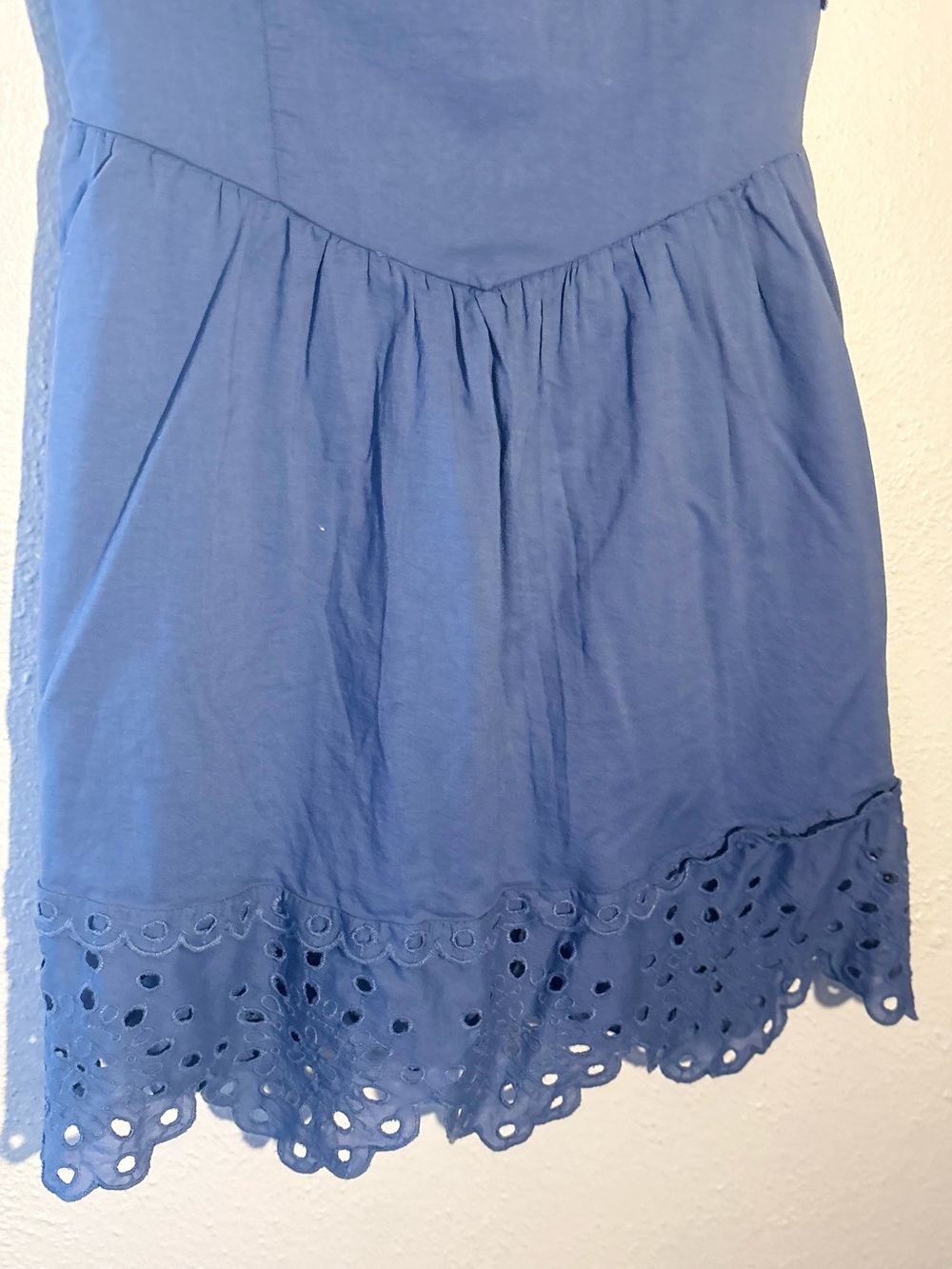 American Eagle Outfitters Blue Eyelet Mini Dress - Picture 4 of 5